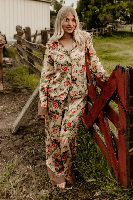 Don't Miss Out Summer Rose Pajama Set