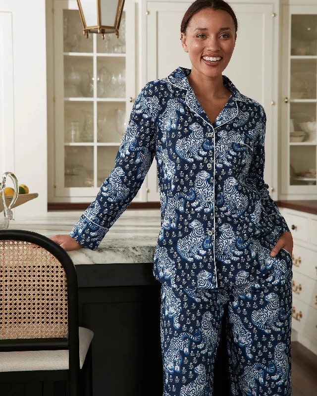 Lowest Price Tiger Queen - Long PJ Set - Navy
