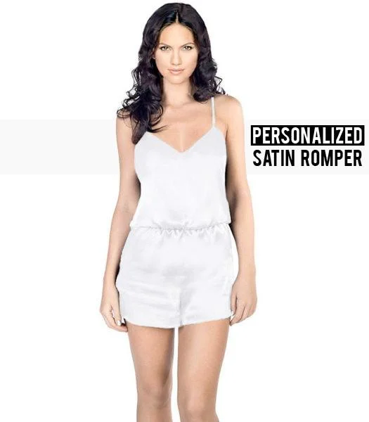 Bargain Alert White Satin Pj Romper