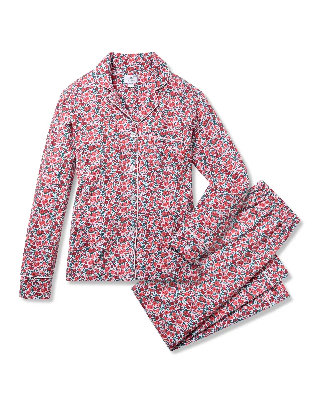 Exclusive Deal Women's Pima Pajama Set in Fleurs des Bois