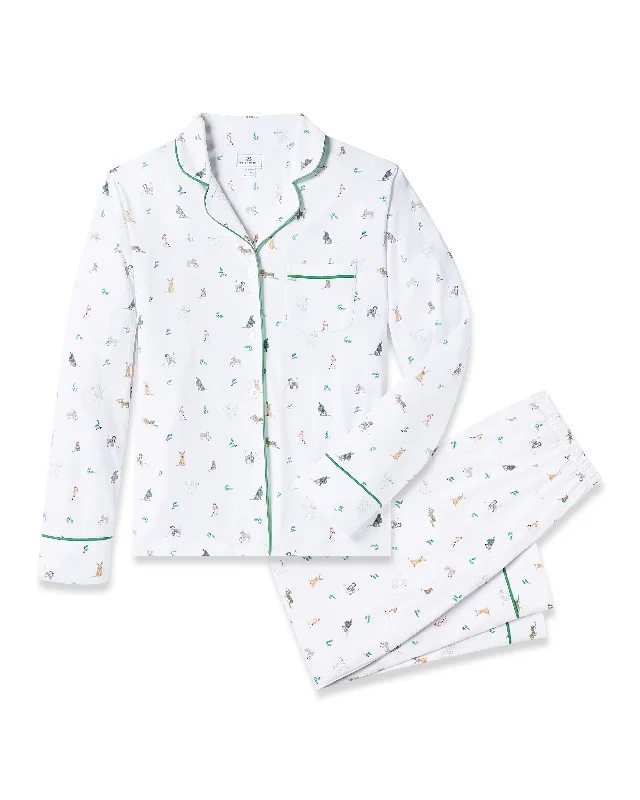 Overstock Clearance Women's Pima Pajama Set in Jingle Paws