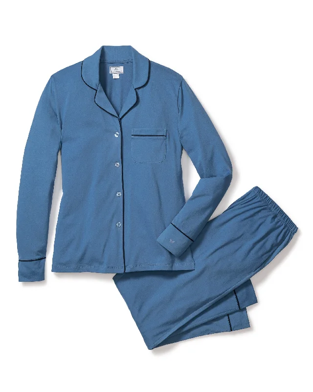 Make Your Weekend Count with Savings Women's Pima Pajama Set in Mystique Blue