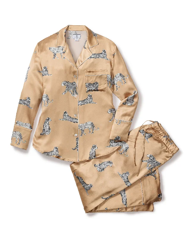 Weekend Offers That Excite Women's Silk Pajama Set in Panthère Champagne