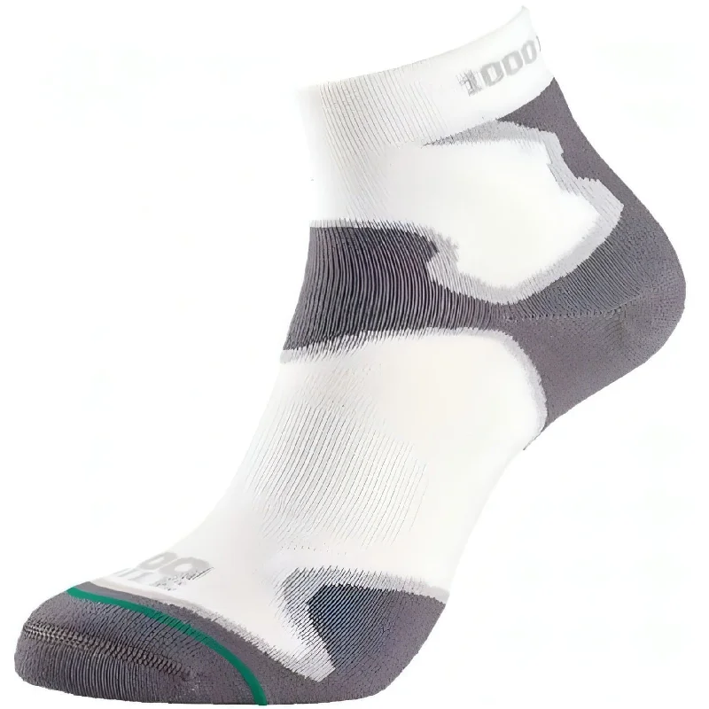 Big Deal 1000 Mile Fusion Womens Running Anklet Socks - White
