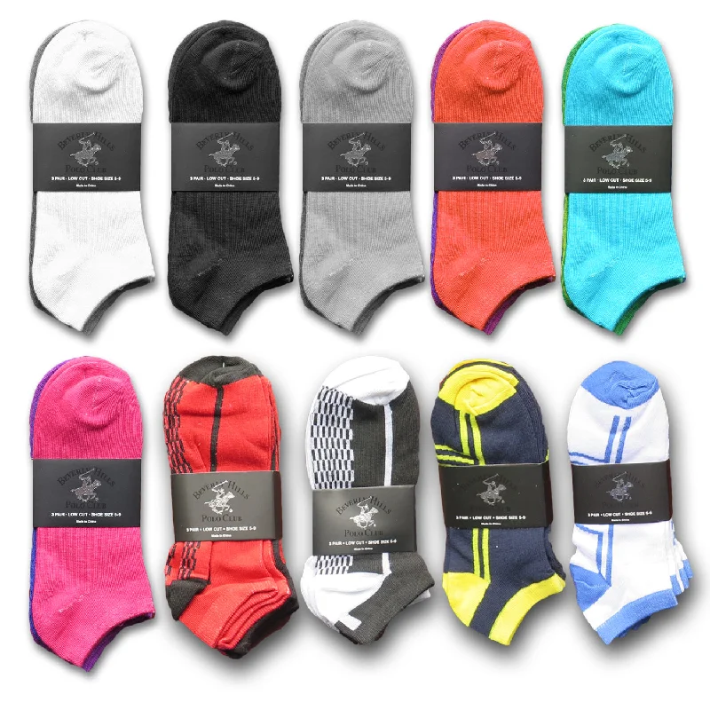 Lowest Price 12 Pairs Beverly Hills Polo Club Women's Low Cut Ankle Socks