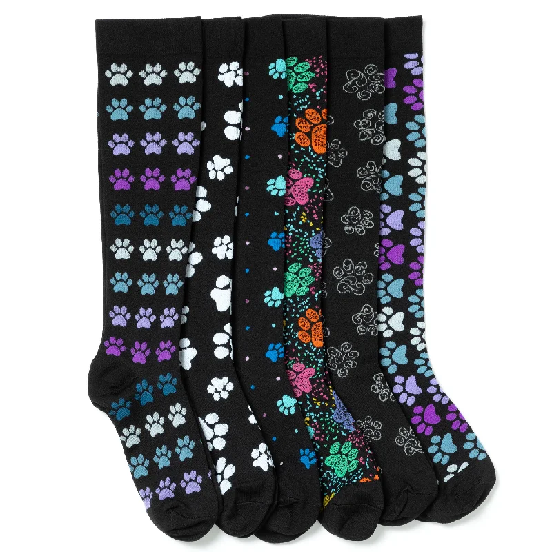 Act Fast Paw Print Compression Socks