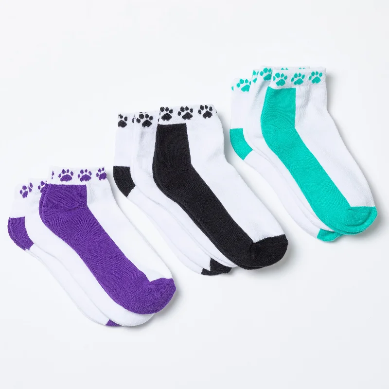 Super Discount Paw Sport Socks - Set of 3