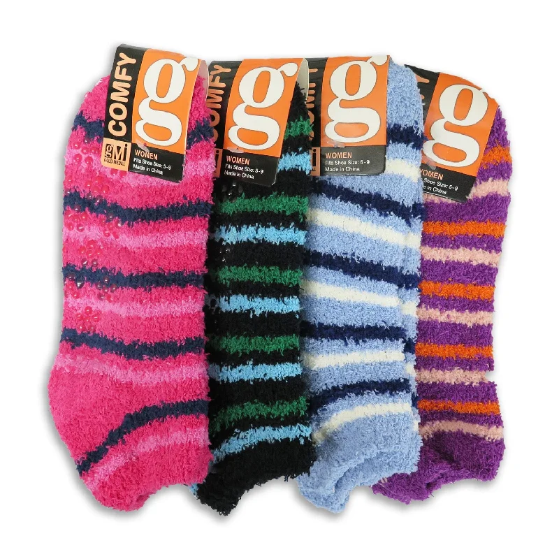 Limited Offer 4 or 8 Pairs Cozy Fuzzy Winter Women Socks,Gripper Slippers Socks,Fluffy No Show House Socks Lightweight Non Skid Bottoms