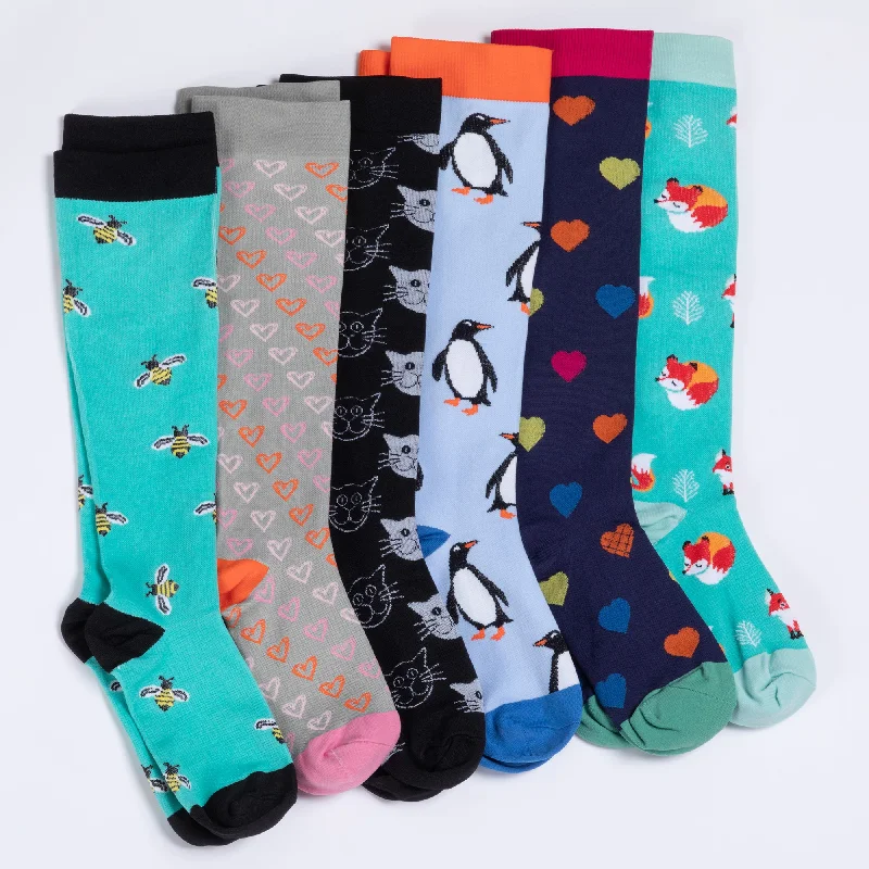 Exclusive Weekend Offers Inside Fun Print No Slip Moderate Compression Socks