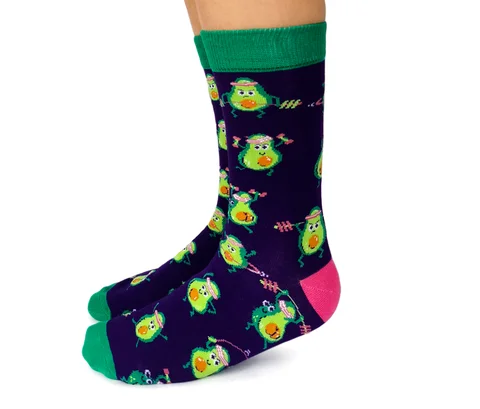 Weekend Bargains to Cherish "Avocardio Socks" Cotton Crew Socks by Uptown Sox - Medium Weekend Bargains to Cherish "Avocardio Socks" Cotton Crew Socks by Uptown Sox - Medium