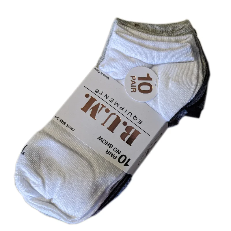 Overstock Sale B.U.M Women's 20 Pairs of Colorful & Comfortable Lightweight Breathable Low Cut/No Show Socks