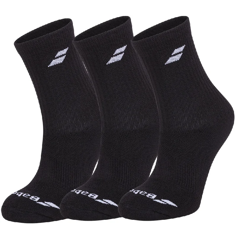 The Best Deal Babolat Mens Crew Socks 3 Pack Black
