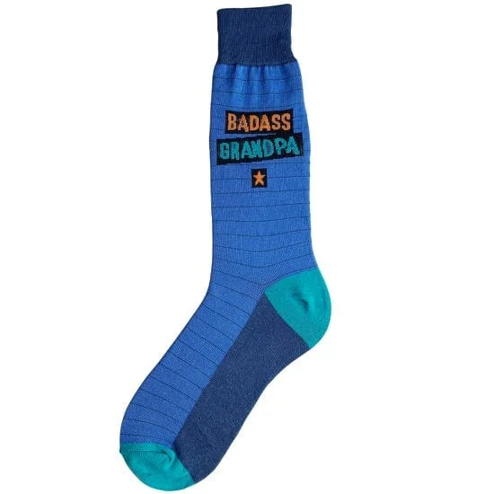 Steal Deal Badass Grandpa Men's Crew Socks