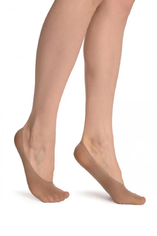 Overstock Sale Beige Invisible 20 Den Footsies Socks