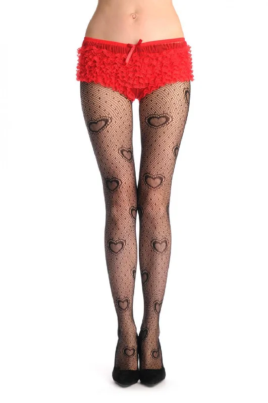 Weekend Deals That Spark Black Heart & Small Dots Fishnet