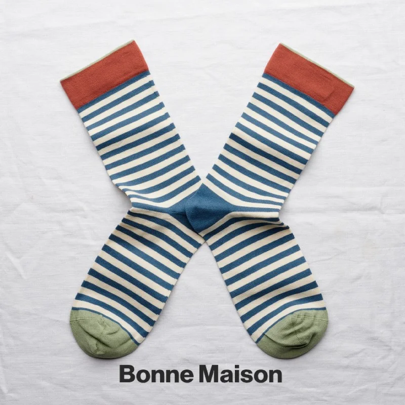 Weekend Savings Spectacle Bonne Maison Strike Abyss Cotton Unisex Socks RY1-15