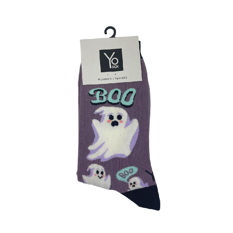 Weekend Specials to Snag "Boo" Cotton Dress Crew Socks by YO Sox - Medium