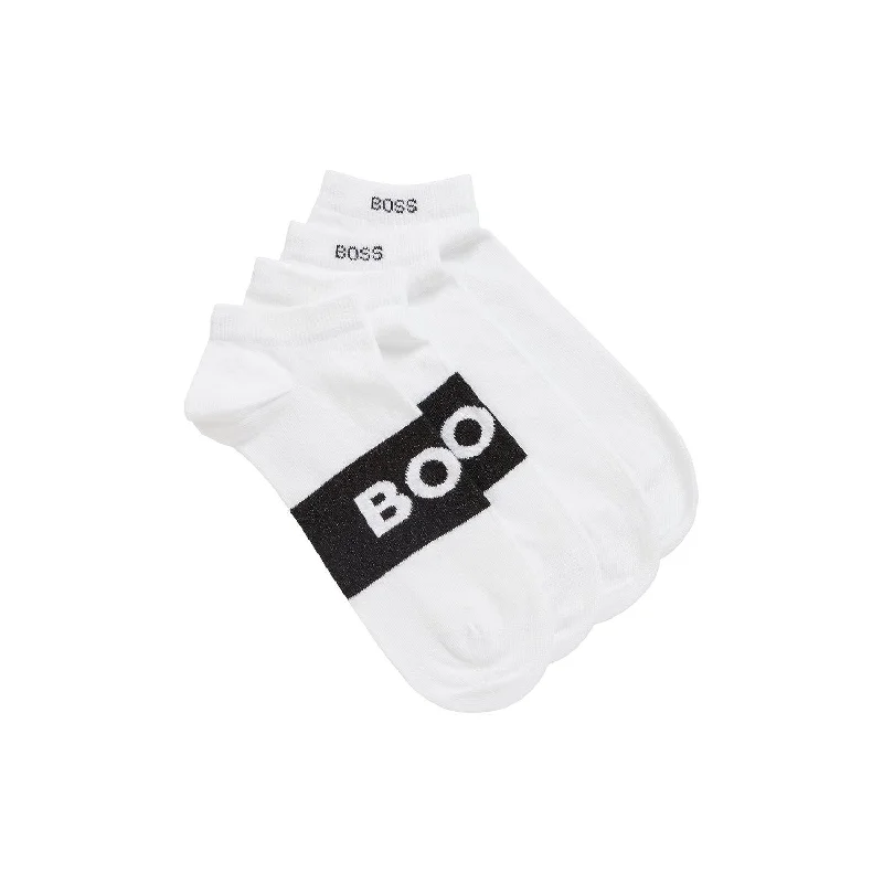 Weekend Specials You Can't Miss BOSS 2 Pack Quality Cotton Blend Logo Ankle Sock - White Weekend Specials You Can't Miss BOSS 2 Pack Quality Cotton Blend Logo Ankle Sock - White