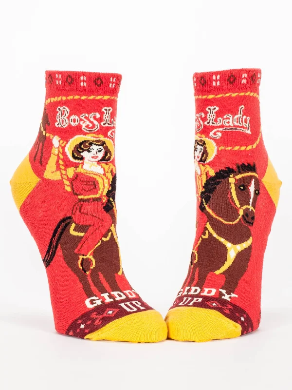Stock Up Boss Lady W-Ankle Socks