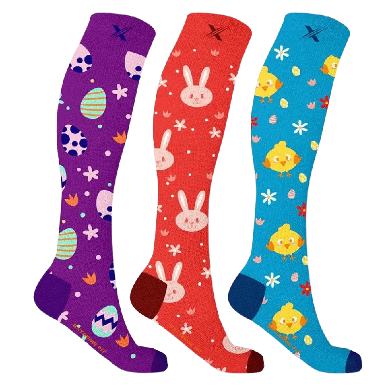 Clearance Sale Bunny & Chicks Knee-High Socks (3-Pairs)