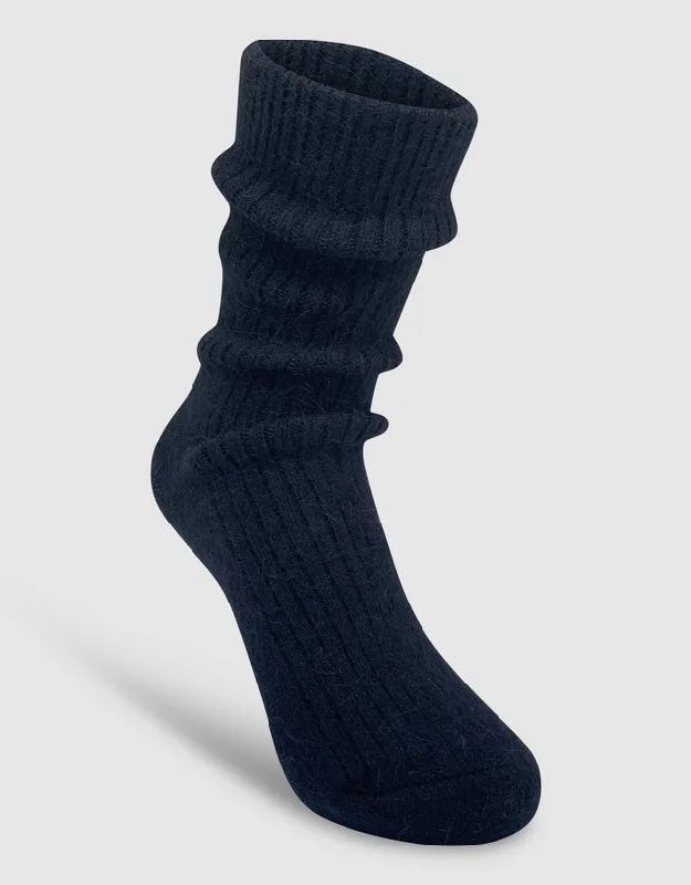 While Supplies Last Cashmere Socks - Charcoal