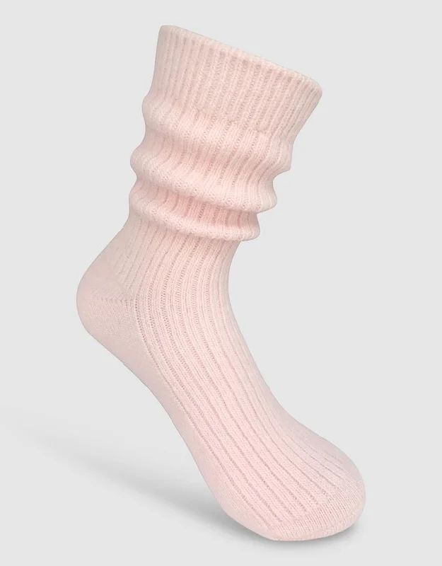 Weekend Specials to Enjoy Cashmere Socks - Ice Pink