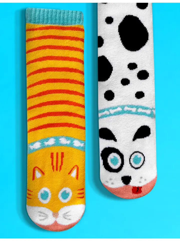 Weekend Savings Delight Cat and Dog | Kids Socks | Mismatched Fun Socks