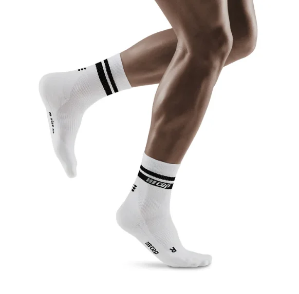 Weekend Savings Extravaganza CEP Men's Classic 80's Socks Mid Cut - White/Black ( WP5C0V )