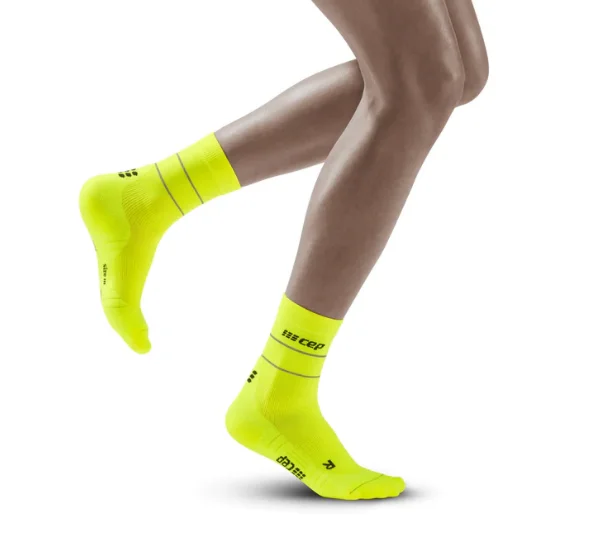Weekend Offers That Thrill CEP Women's Reflective Mid Cut Socks - Neon Yellow ( WP4CFZ )