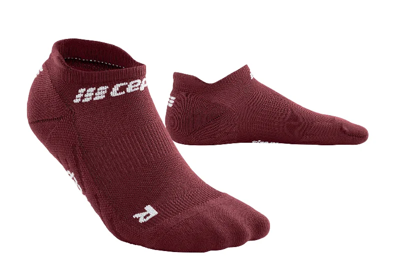 Clearance Sale CEP Women's The Run Socks No Show V4 - Dark Red ( WP268R)