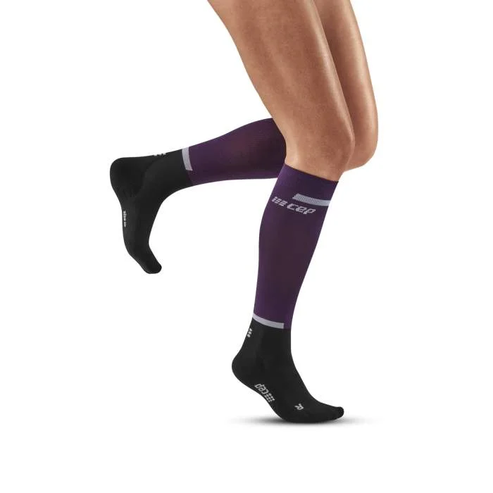 Can't Beat CEP Women's The Run Socks Tall V4 -  Violet/Black ( WP20SR )