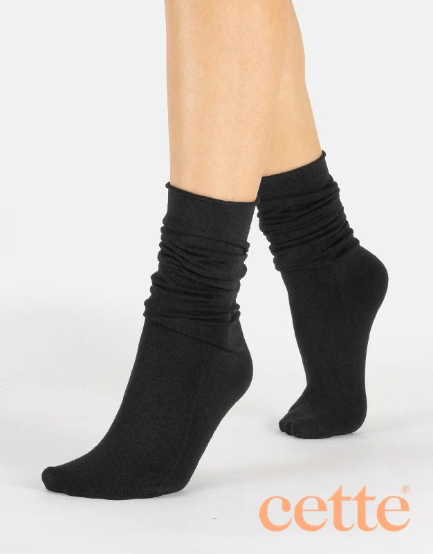 Weekend Discounts to Delight Cette Cashmere Sock Loose Top Nero 241-12