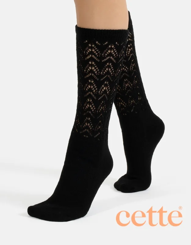 Don't Delay Cette Cosy Cashmere Sock Black 283-902