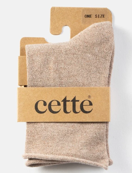 Unmissable Sale Cette Cosy Glitter Loose Top Sock Wood Smoke 277-174