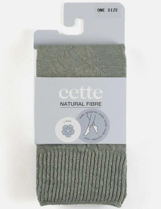 Weekend Deals That Sizzle Cette Linen Socks 290-12 Castor Grey