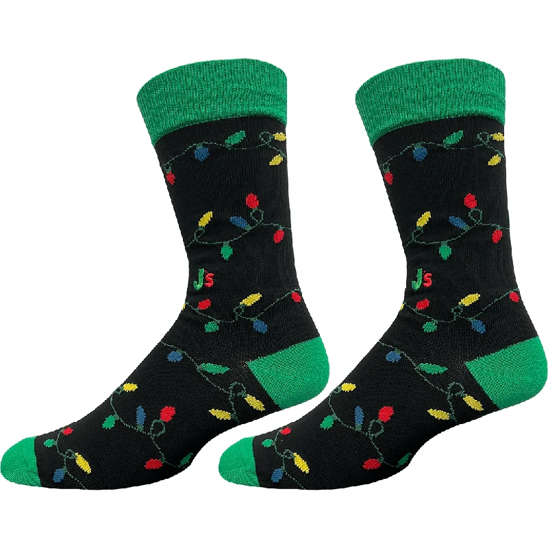 Top Pick Christmas Lights Men's Crew Socks