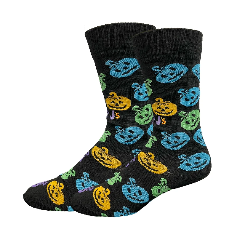 Stock Clearance Colorful Jack O Lanterns Men's Crew Socks