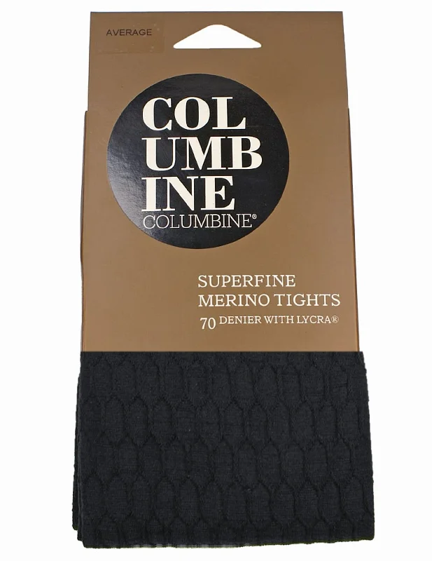 Lowest Price Columbine 14510 Hexagonal Superfine Merino Tights Black