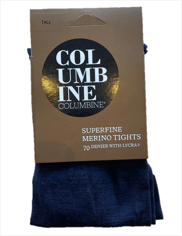 Midnight Madness Columbine 332 Plain 70% Woolen Tights Ink (Blue)