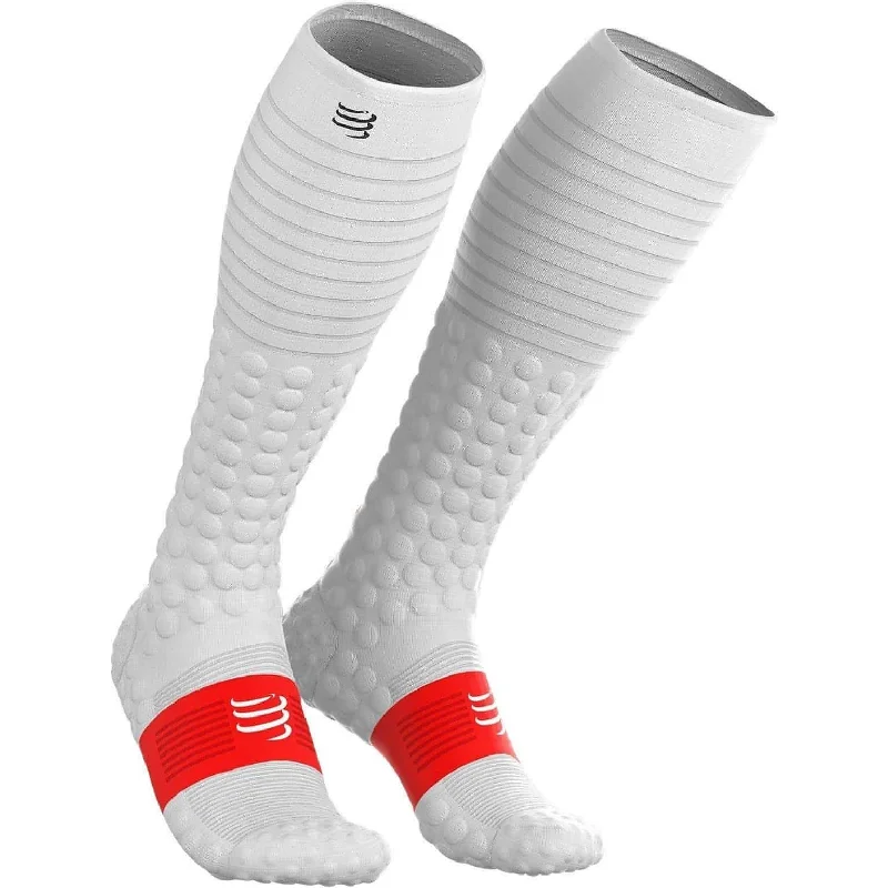 Unbeatable Prices Compressport Race And Recovery Full Socks - White