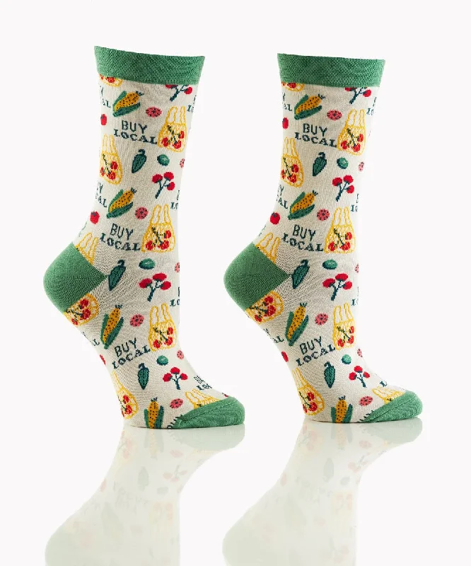 YO Sox "Buy Local" Dress Crew Socks -Medium