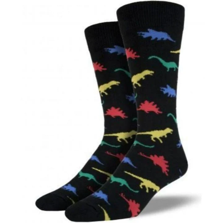 Midnight Sale Dinosaur Men’s King Size Crew Sock