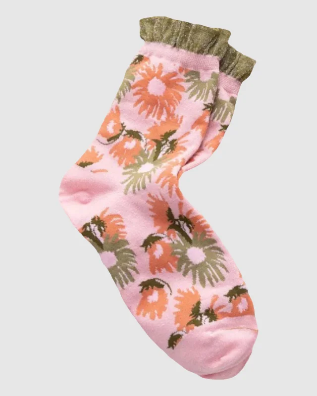 Weekend Deals That Sizzle Garden Party Sock - Peach