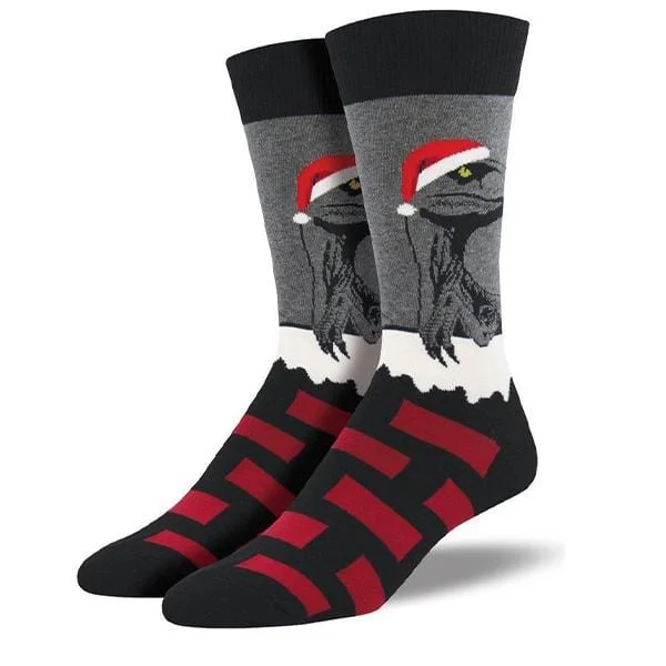 Weekend Deal Raptor Claus King Size Socks Men’s Crew Sock
