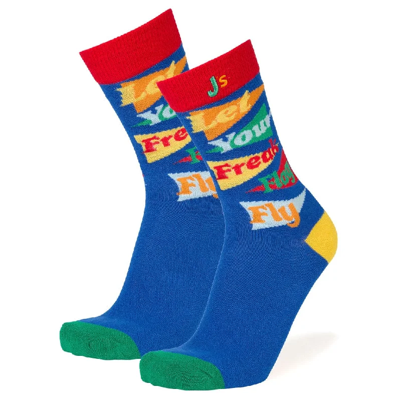 Weekend Bargains to Sizzle Let Your Freak Flag Fly Men's Crew Socks