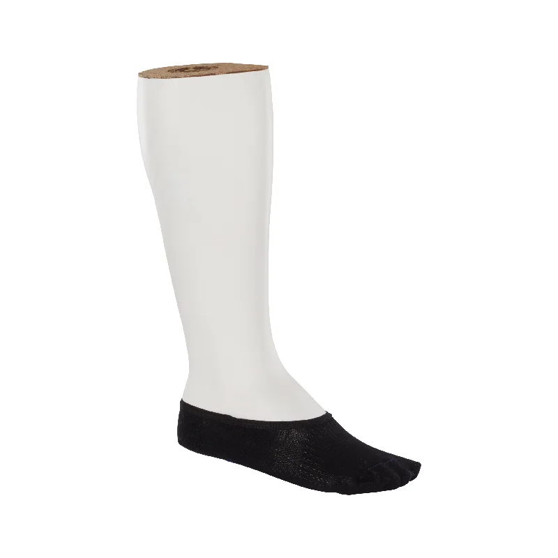 Low Cost Cotton Sole Invisible Sock Black