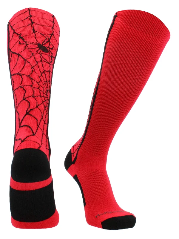 Price Slash Crazy Spider Web Over the Calf Athletic Socks