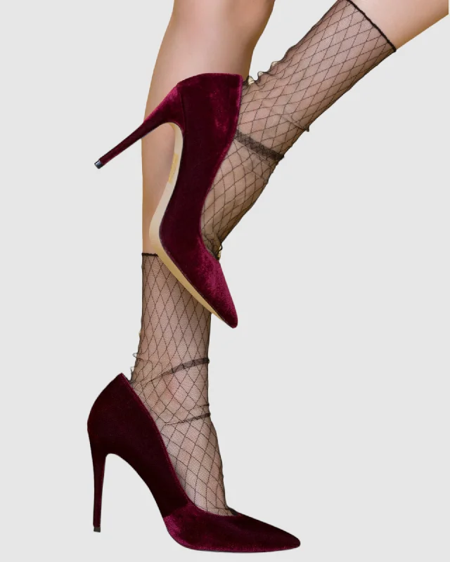Weekend Discounts to Savor Criss Cross Sheer Sock