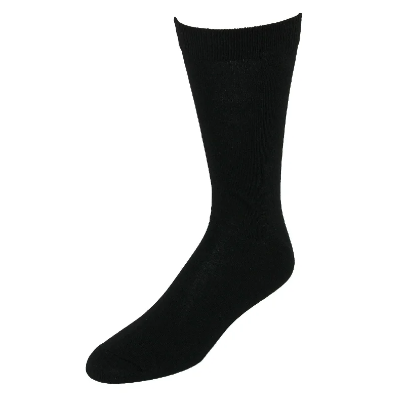 Weekend Price Cuts Galore CTM® Men's Classic Soft & Comfortable Black Dress Socks (6 Pairs)