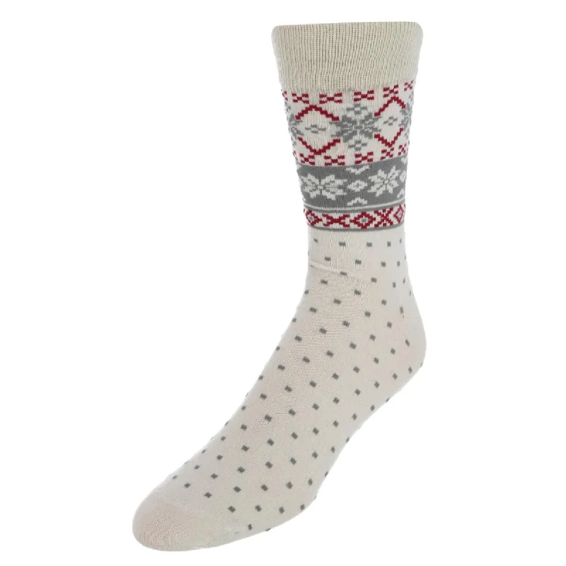 Weekend Specials to Snag CTM® Men's Crew Snowflake Christmas Novelty Sock (1 Pair)